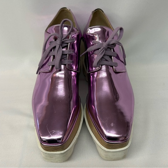 Stella McCartney Elyse Metallic Pink Platform Size 8 / 38 - Picture 7 of 15